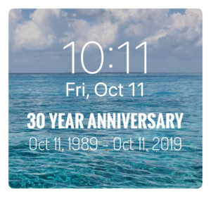 Today: my 30th Anniversary